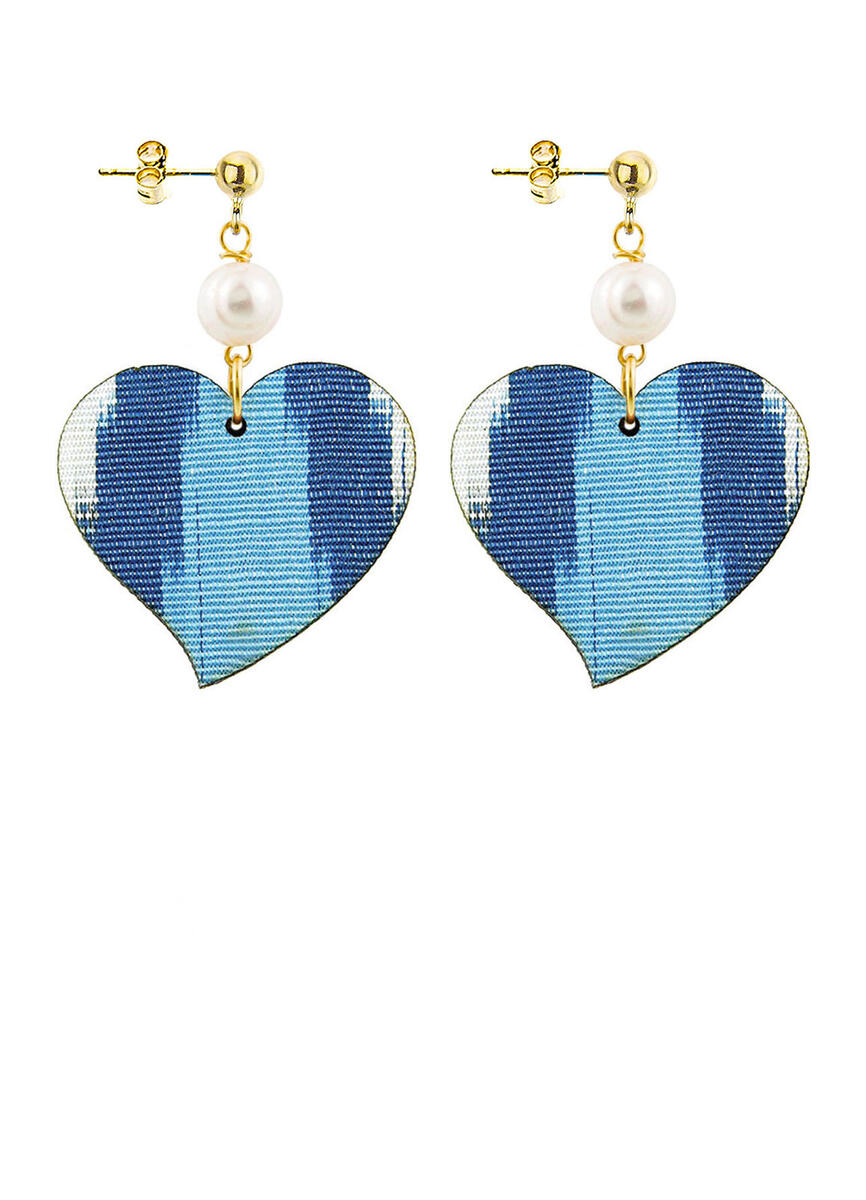 Large Pearl Heart Earrings - Lebole Maison