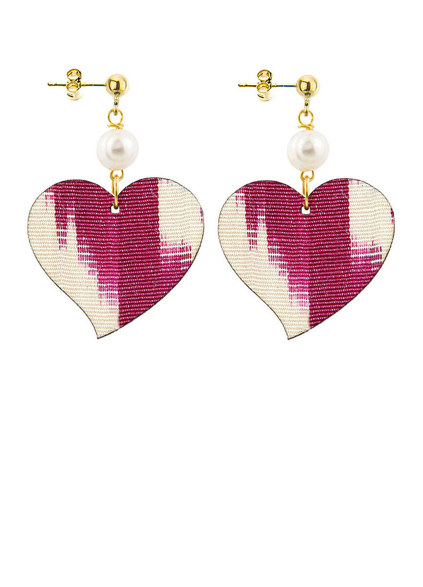 Orecchini Cuore Grande Perla - Lebole Maison