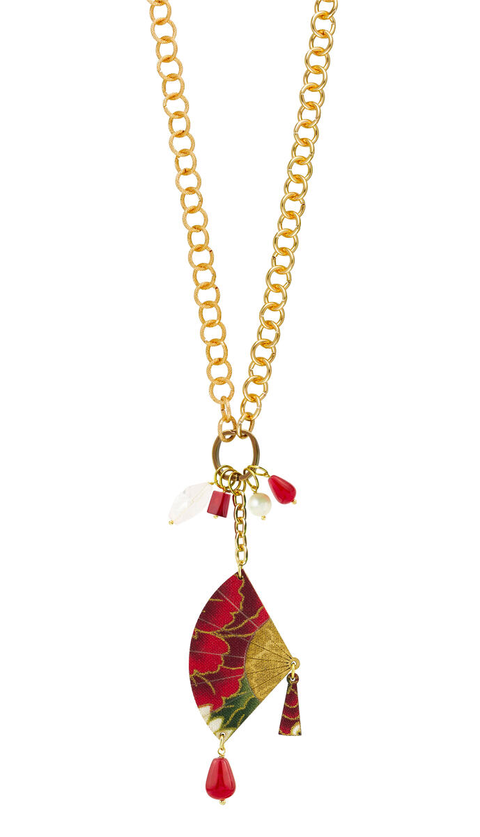 Collana Doppia Ventaglio Rubino - Lebole Maison