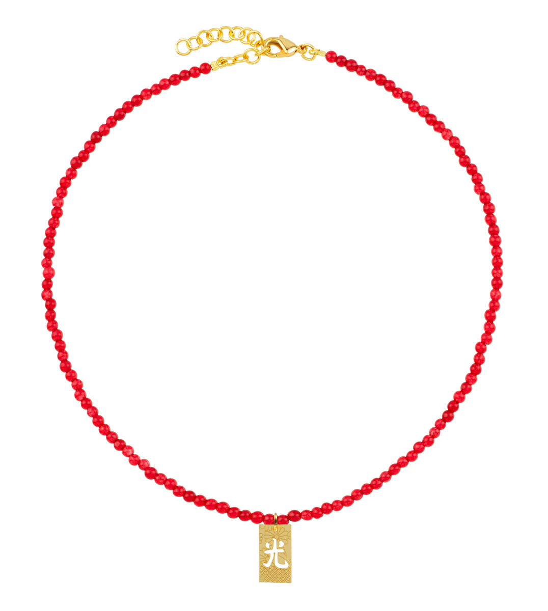 Collana Girocollo Ideogramma Pietre Rubino - Lebole Maison