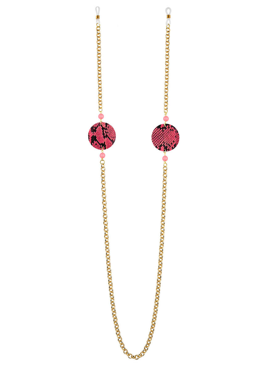 Small Pink Gradient Python Eyeglass Chain - Lebole Maison