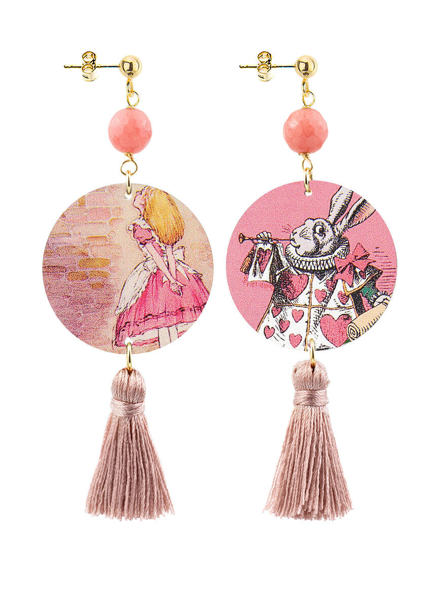 Orecchini Circle Piccolo Alice Nappa Rosa - Lebole Maison