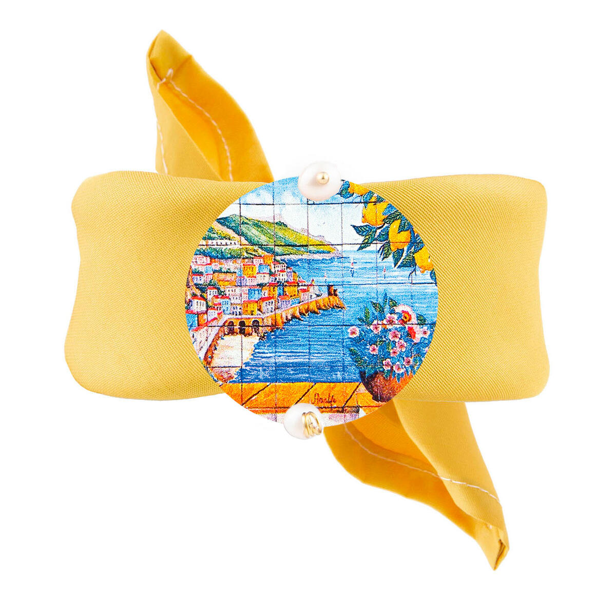 Amalfi Yellow Classic Pearl Bracelet - Lebole Maison