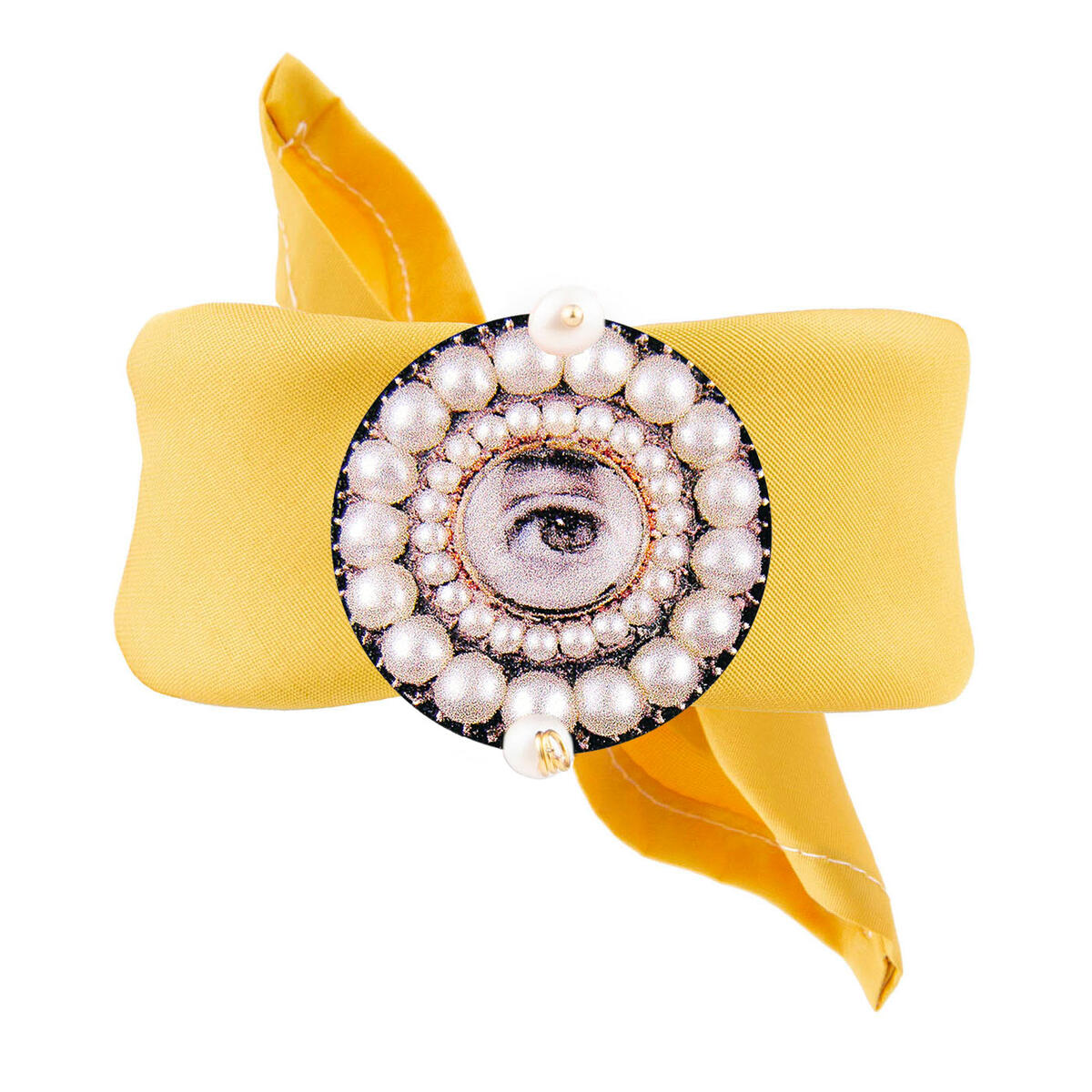 Bracciale Giallo Occhi Classico Perla - Lebole Maison