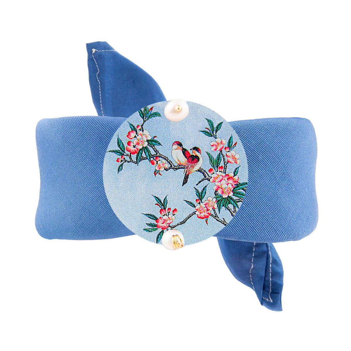 Classic Pearl Blue Flower Branch Bracelet - Lebole Maison