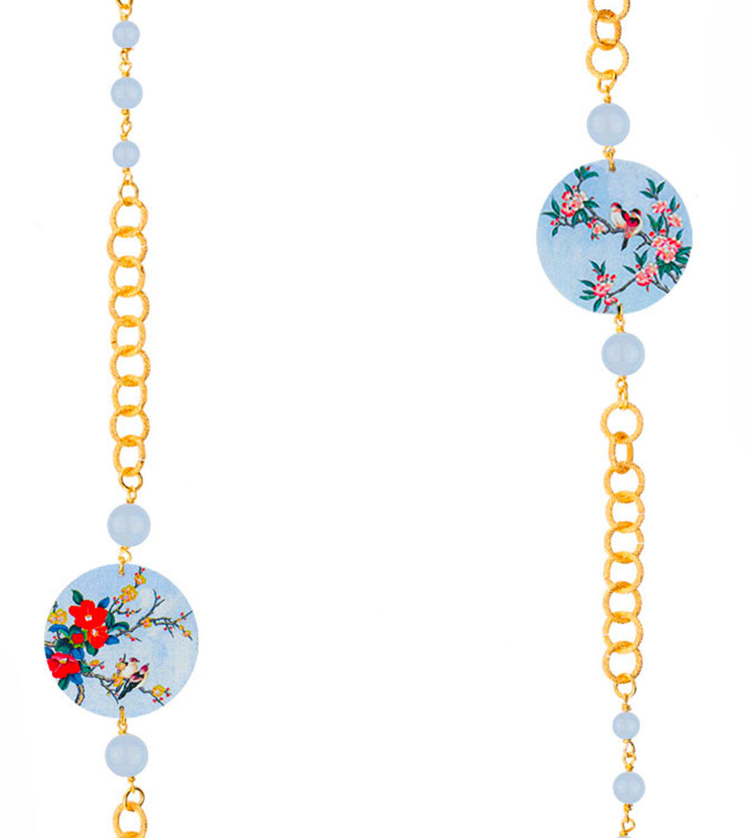 Collana Lebolina Classico Ramo Fiori Celeste - Lebole Maison