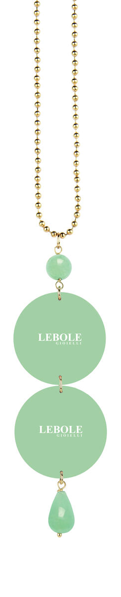 Collana Fiore Rosa Verde Giada - Lebole Maison