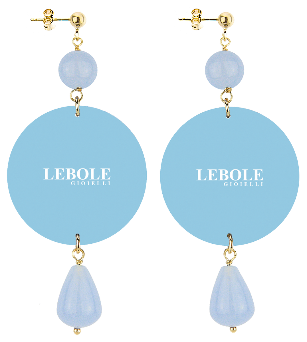 Orecchini Ramo Fiori Classico Celeste - Lebole Maison