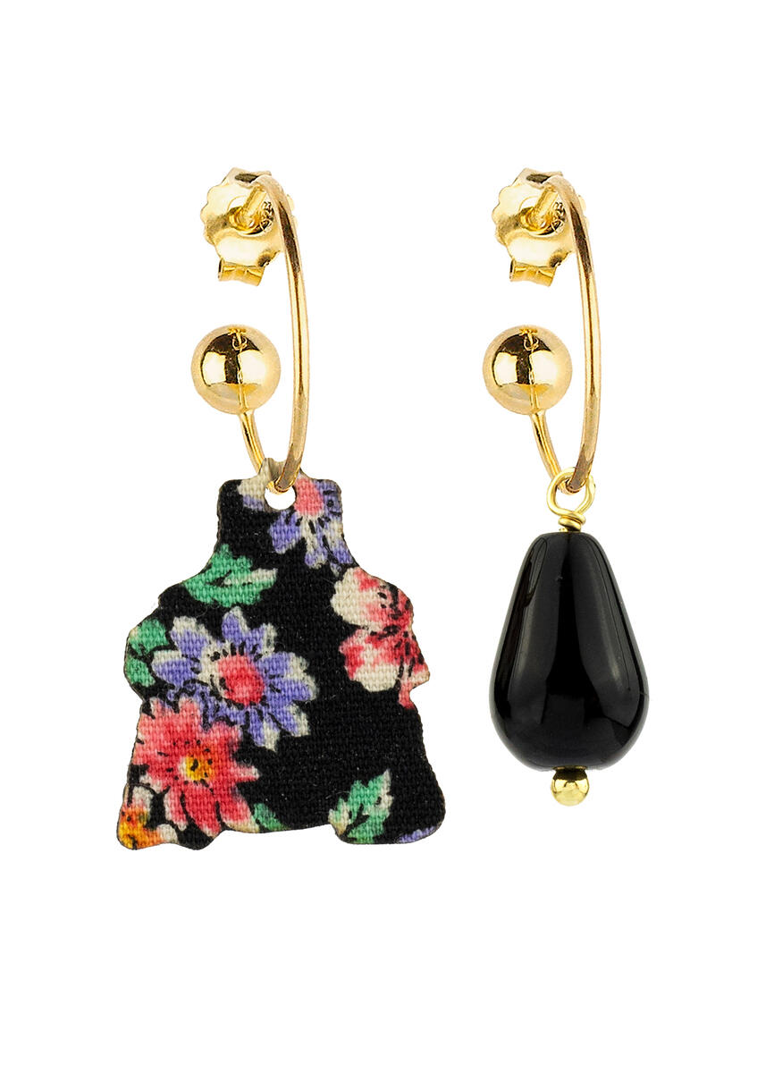 Orecchini Hoop Dama Nero - Lebole Maison