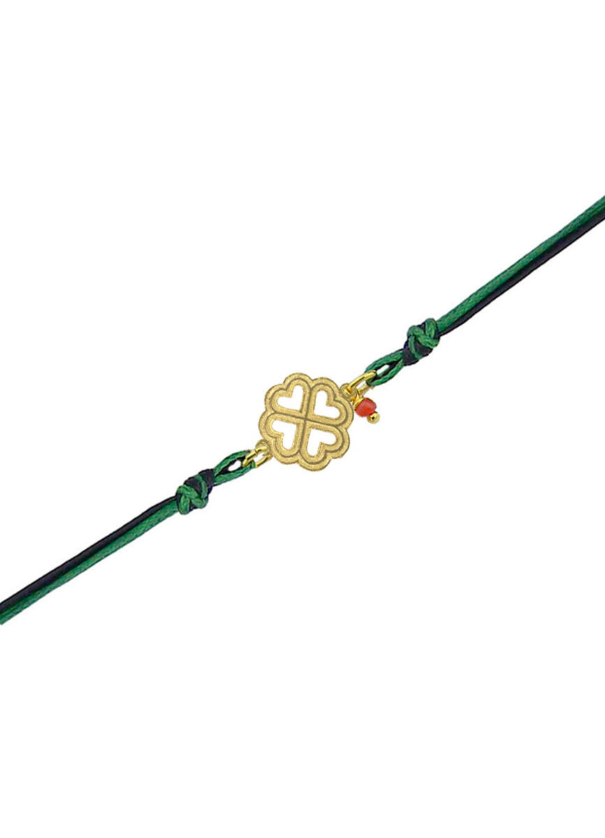 Bracciale Quadrifoglio Filo Verde E Nero - Lebole Maison