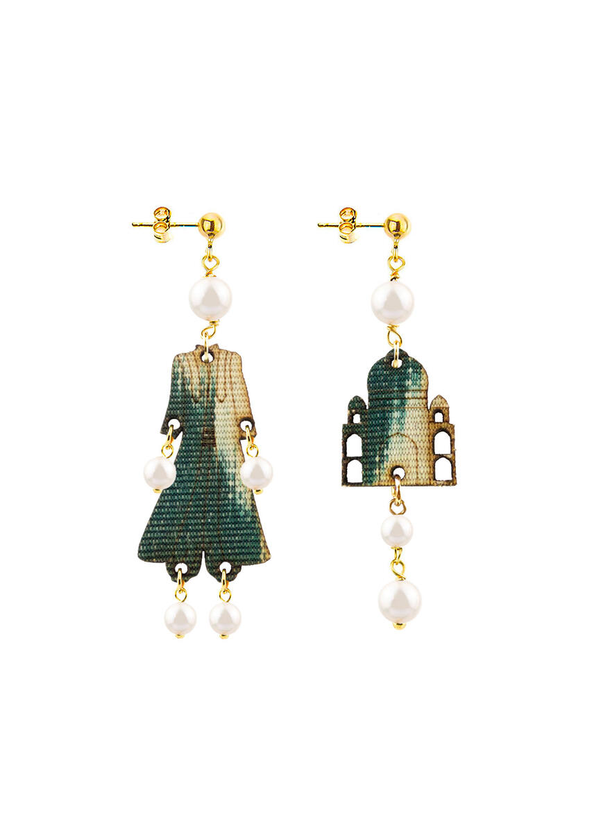 Mini Pearl Architecture Earrings - Lebole Maison