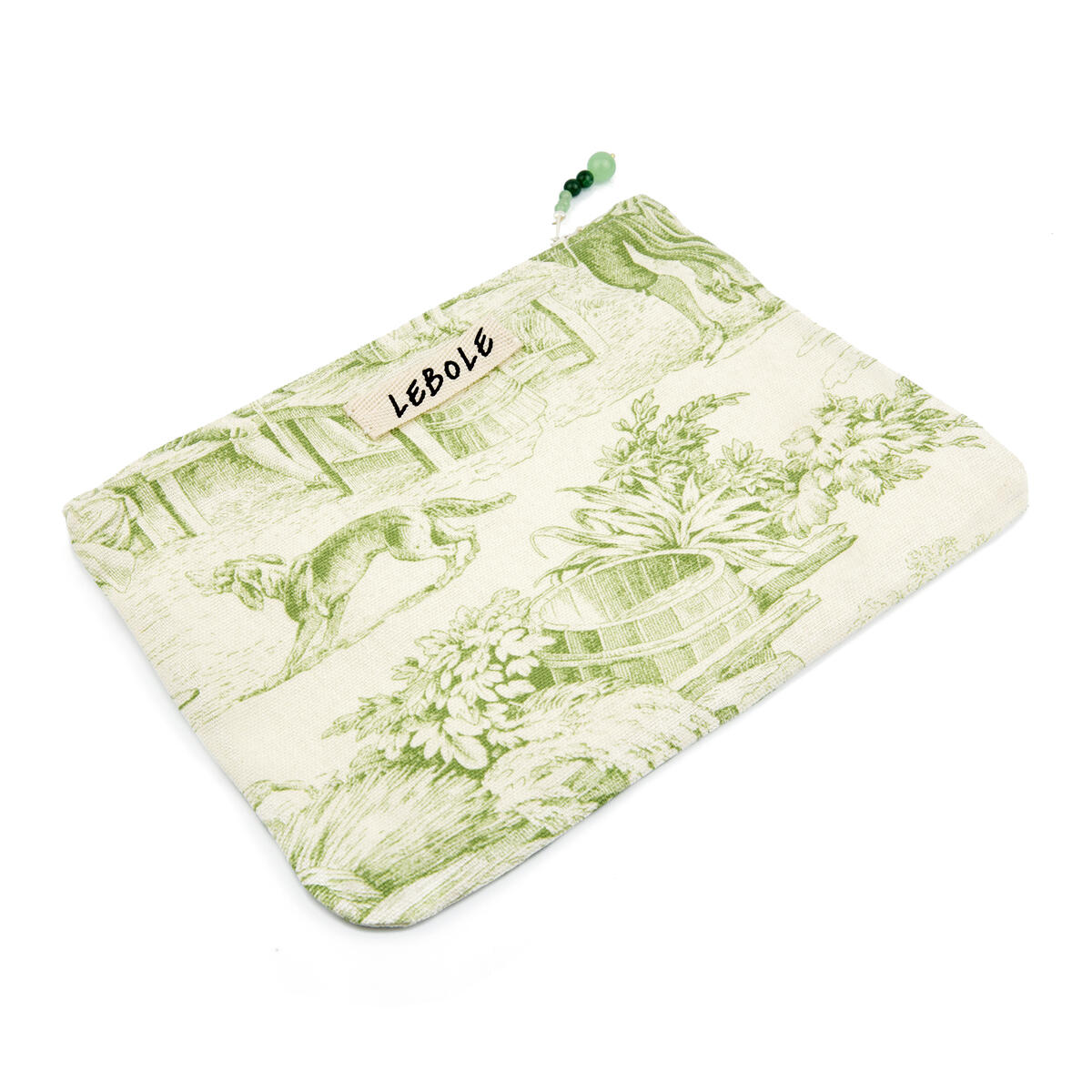 Pochette Tessuto Verde - Lebole Maison