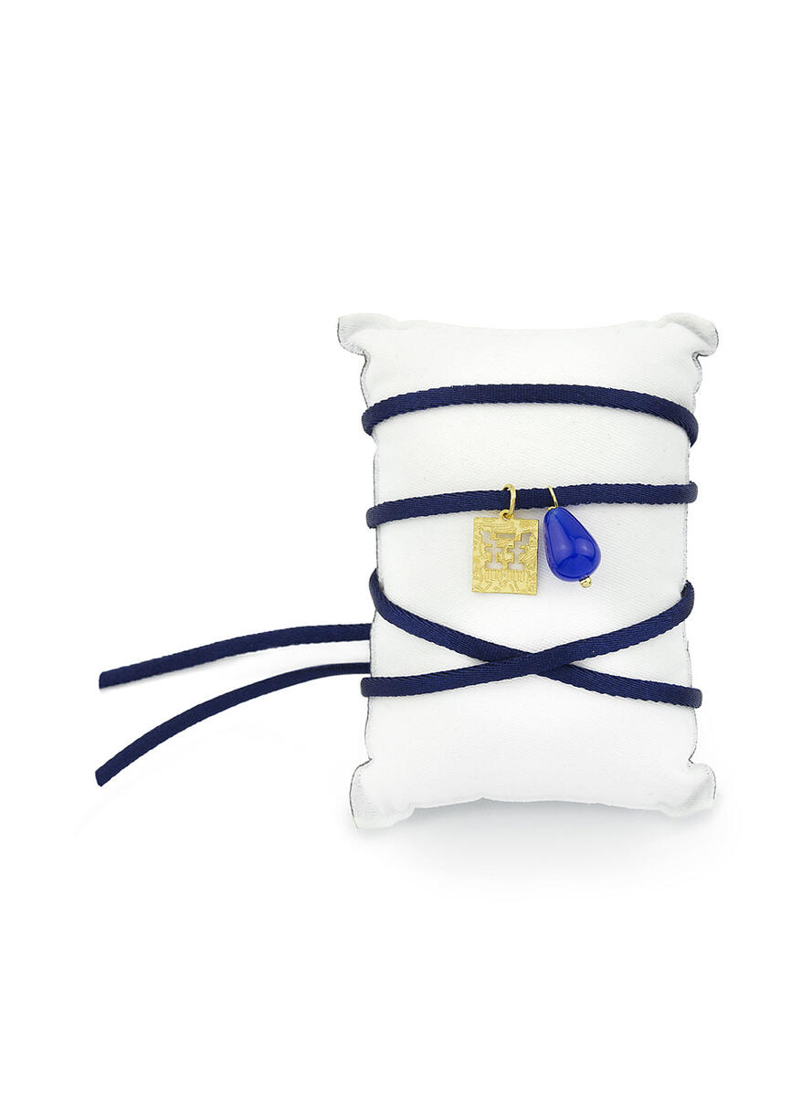 Pink Light Ideogram Fabric Bracelet - Lebole Maison