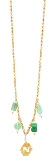 Collana Carpe Elementi Verde Giada - Lebole Maison