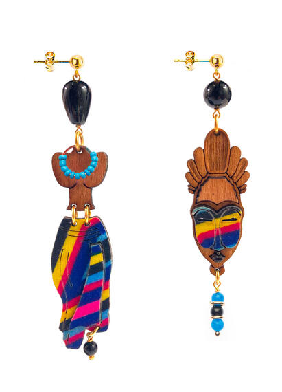 Orecchini Pagne Piccolo Azzurro - Lebole Maison