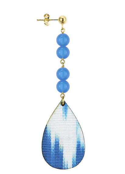 Drop Large Light Blue Earring - Lebole Maison
