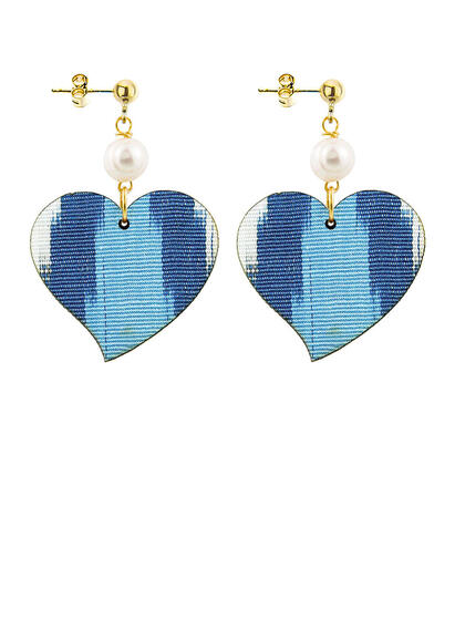 Orecchini Cuore Grande Perla - Lebole Maison