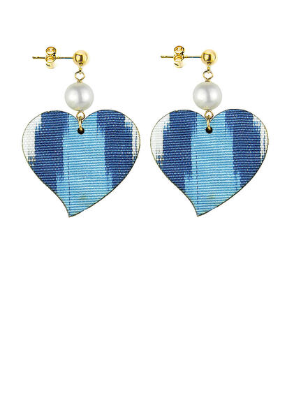 Orecchini Cuore Medio Perla - Lebole Maison