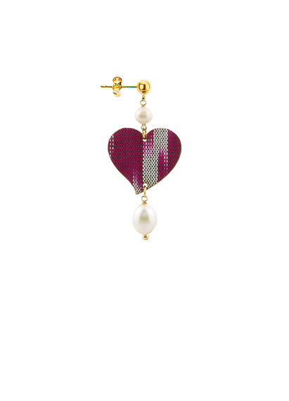Pearl Heart Earring - Lebole Maison
