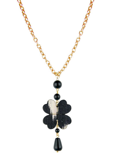 Collana Quadrifoglio Nero - Lebole Maison