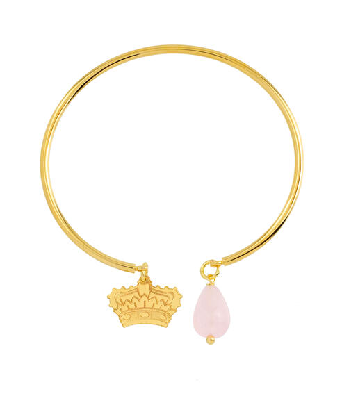 Bracciale Rigido Corona Rosa - Lebole Maison