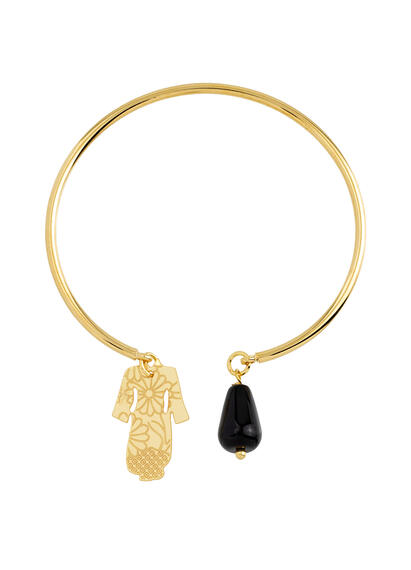 Bracciale Rigido Kimono Nero - Lebole Maison