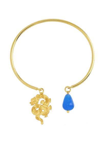 Bracciale Rigido Drago Azzurro - Lebole Maison
