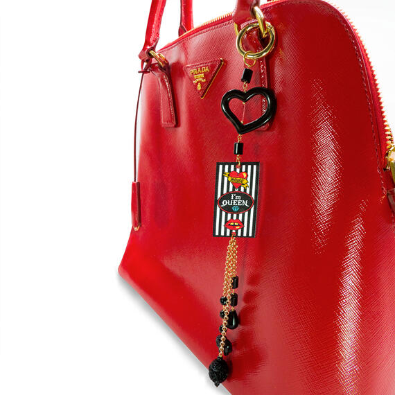 Charm Bag Queen Nero - Lebole Maison