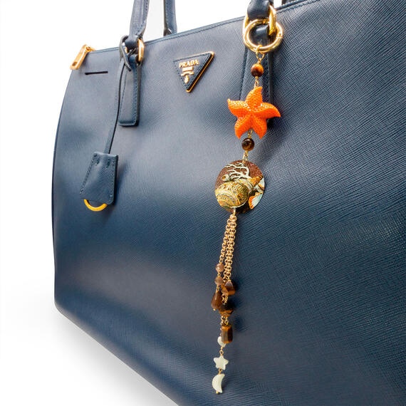 Charm Bag Conchiglia Marrone - Lebole Maison