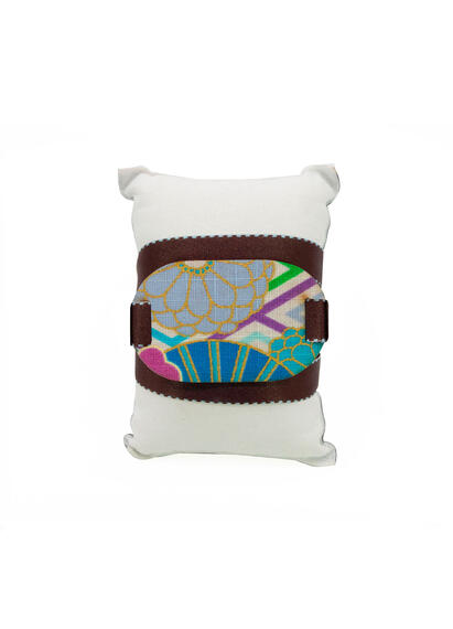 Bracciale Tessuto Kimono Marrone - Lebole Maison