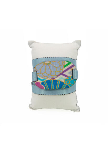 Bracciale Tessuto Kimono Celeste - Lebole Maison