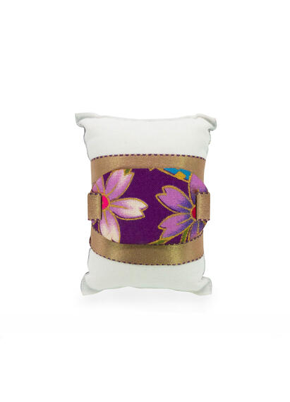 Beige Kimono Fabric Bracelet - Lebole Maison
