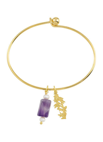 Bracciale Rigido Bamb&ugrave; Viola - Lebole Maison