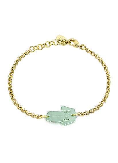 Bracciale Kimono Plexi Verde Giada - Lebole Maison