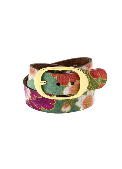 Green Jade Low Kimono Bracelet - Lebole Maison