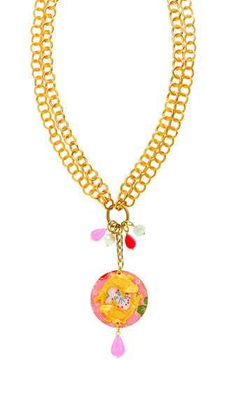 Collana Doppia Carpe Rosa Fluo - Lebole Maison