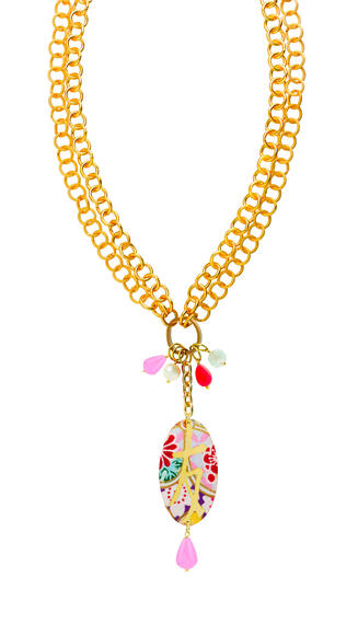 Collana Doppia Amicizia Rosa Fluo - Lebole Maison