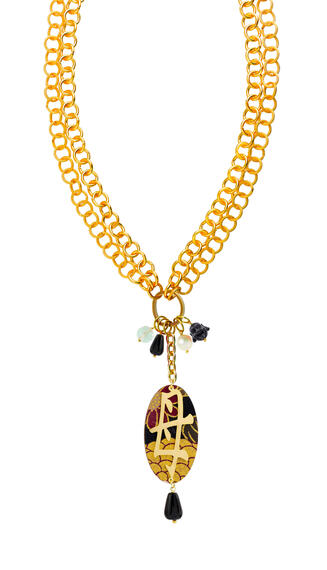 Collana Doppia Kanji Mamma Nero - Lebole Maison