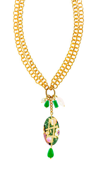 Collana Doppia Kanji Mamma Verde - Lebole Maison