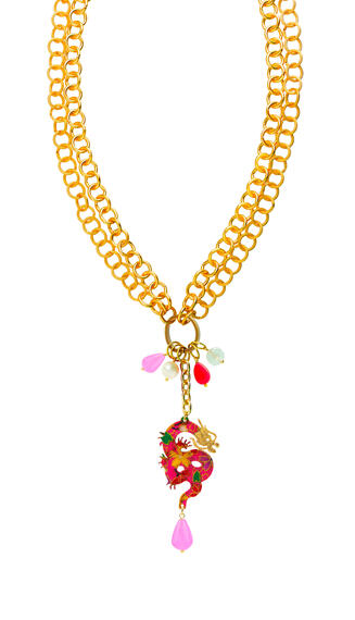 Collana Doppia Mito Rosa Fluo - Lebole Maison