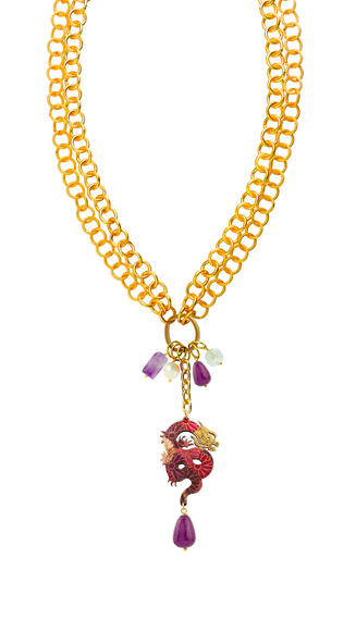 Collana Doppia Mito Viola - Lebole Maison