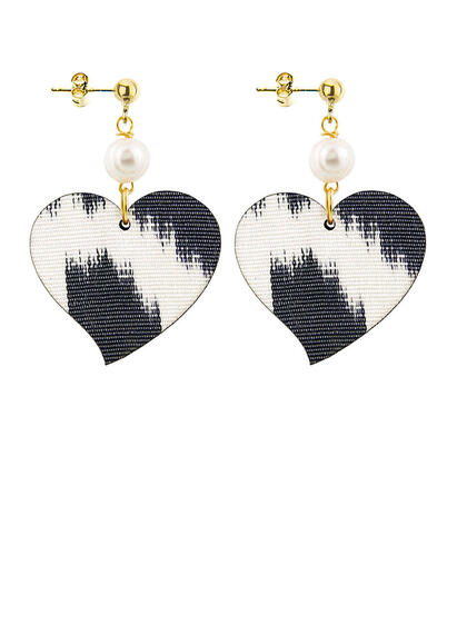 Orecchini Cuore Grande Perla - Lebole Maison