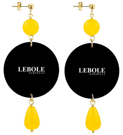 Orecchini Maculato Classico Giallo - Lebole Maison