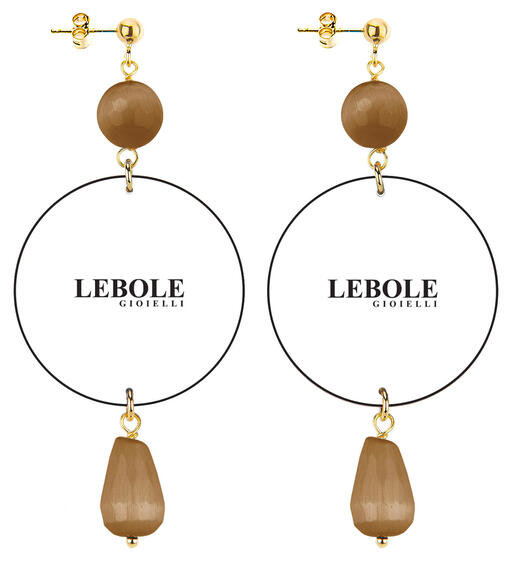 Orecchini Maculato Classico Marrone - Lebole Maison