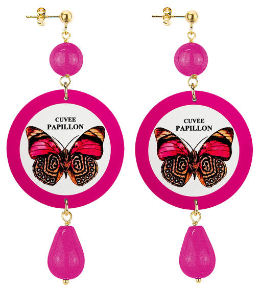 Orecchini Farfalla Cuvee Classico Fucsia - Lebole Maison