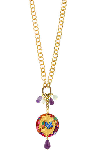 Collana Doppia Carpe Viola - Lebole Maison