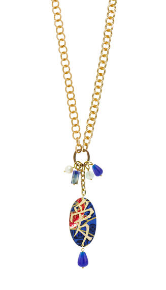 Double Blue Love Necklace - Lebole Maison