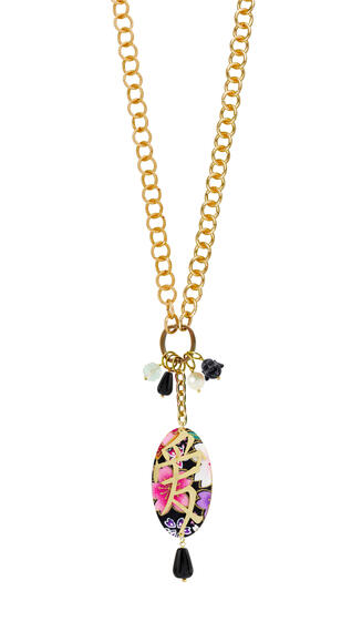 Collana Doppia Kanji Amore Nero - Lebole Maison