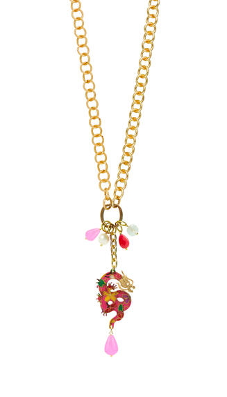 Collana Doppia Mito Rosa Fluo - Lebole Maison