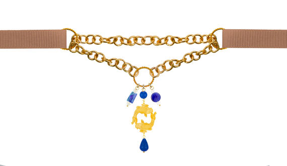 Collana Gros Grain Beige Carpe - Lebole Maison